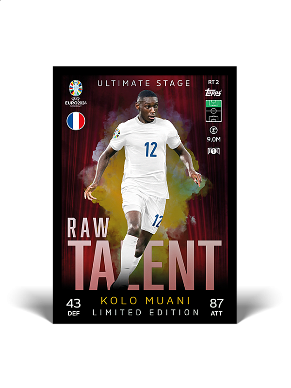 UEFA Euro 2024 Match Attax Cards Booster Mini Tin Raw Talent