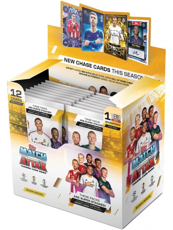 Topps UEFA Club Competitions Match Attax Cards 2025/26 Full Box Topps UEFA Club Competitions Match Attax Cards 2025/26 Full Box
