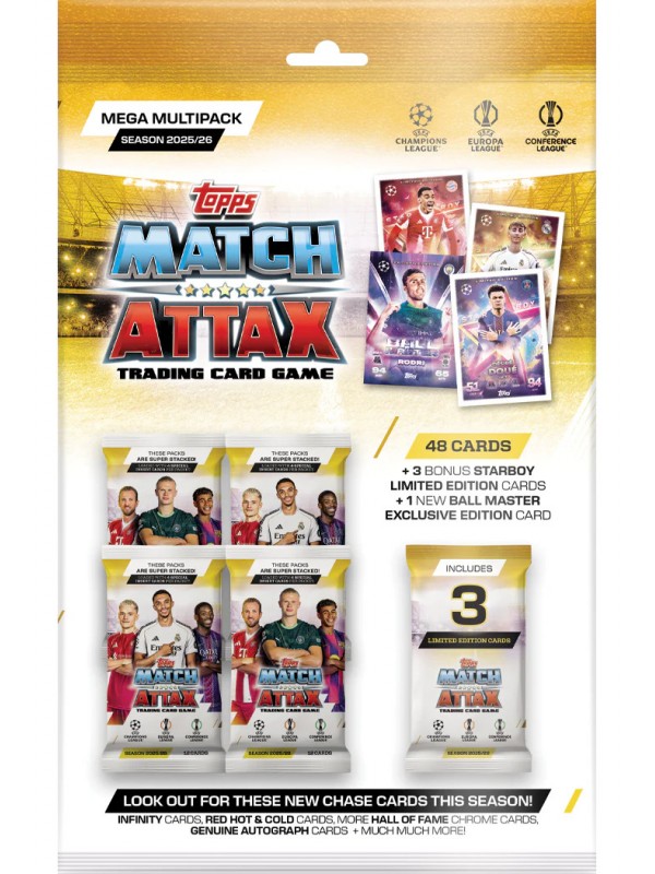 Topps UEFA Club Competitions Match Attax Cards 2025/26 Mega Multipack Topps UEFA Club Competitions Match Attax Cards 2025/26 Mega Multipack