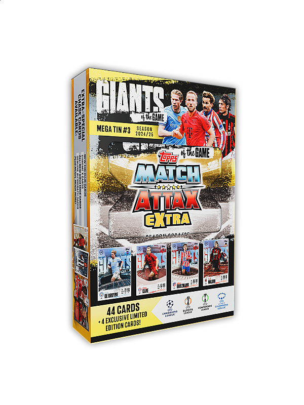 Topps UEFA Club Competitions Match Attax Extra Cards 2024/25 Mega Tin 3
