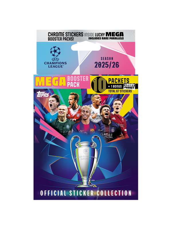 Topps UEFA Champions League Stickers 2025/26 Mega Eco Pack